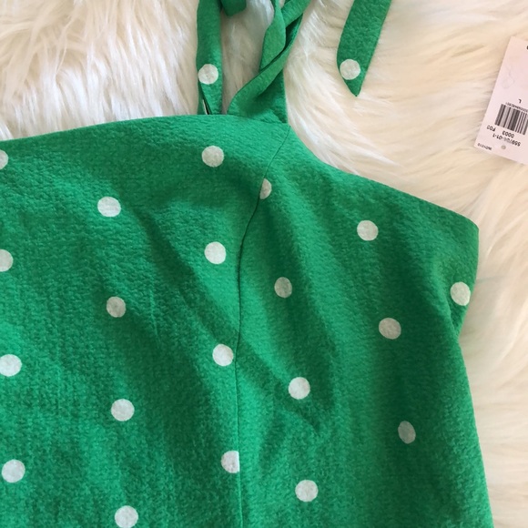 NWT Old Navy tie shoulder polka dot crop tank - Picture 2 of 7